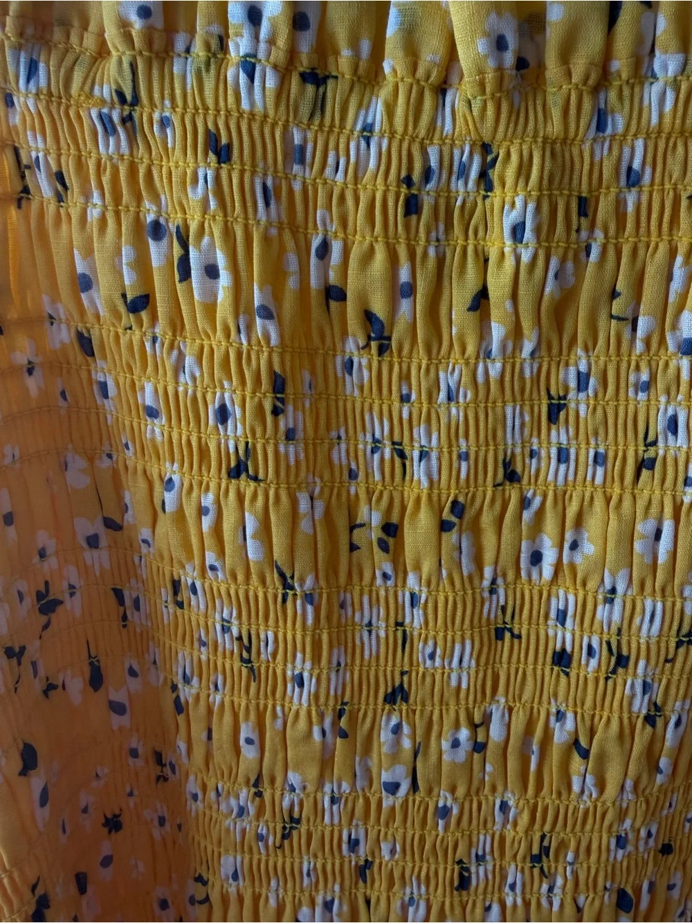 Kate Spade Feurette Toss Smocked Yellow Top ⭐️